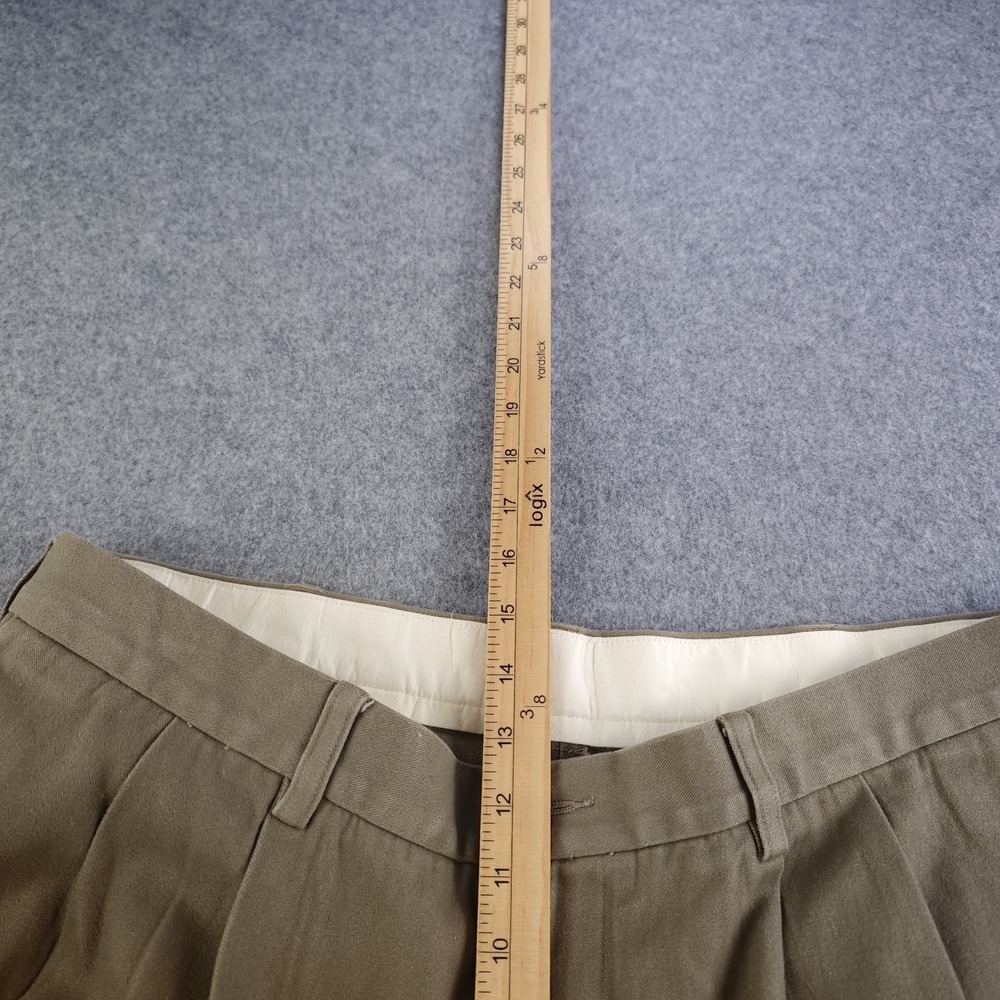 Brooks Brothers 346 Dress Pants Mens 38x30 Brown Pleated Cuffed 100% Cotton - Picture 4 of 8